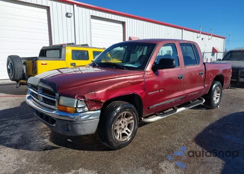 2001 Dodge Dakota Slt/Sport from USA, damaged, VIN 1B7HL2AN21S268957